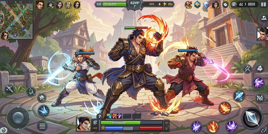 Tampilan gameplay seru dan strategis di 62VIP.