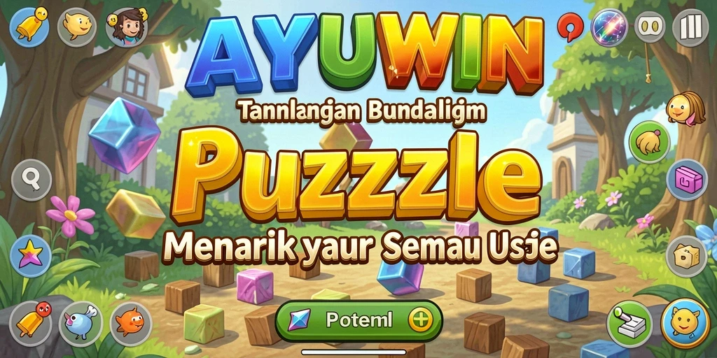 Tampilan gameplay AYUWIN dengan teka-teki menarik dan interaktif.
