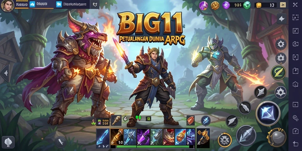Tangkapan layar menampilkan aksi seru dalam gameplay ARPG BIG11.