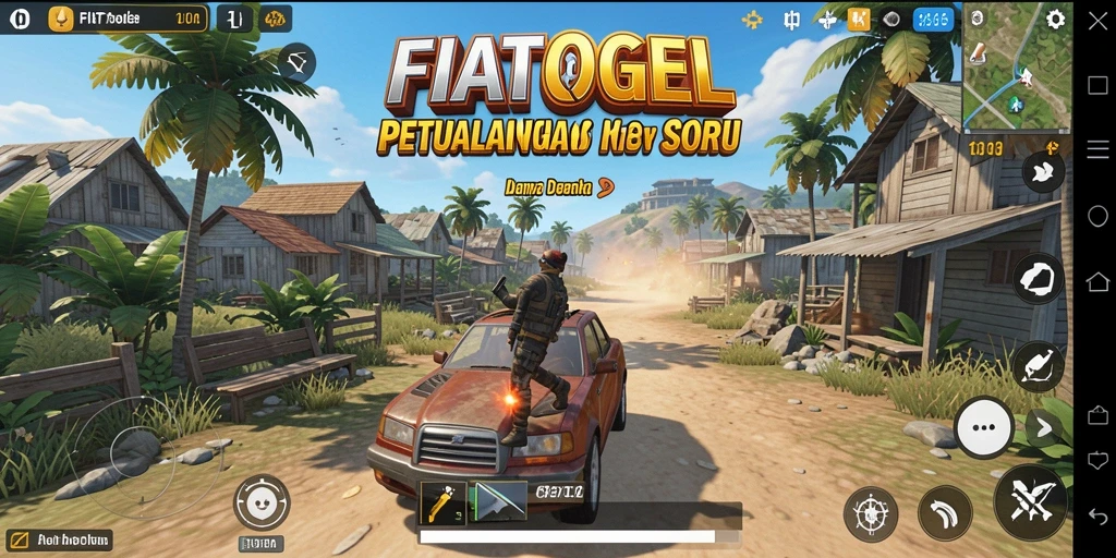 Screenshot menampilkan dunia terbuka yang indah di FIATOGEL.
