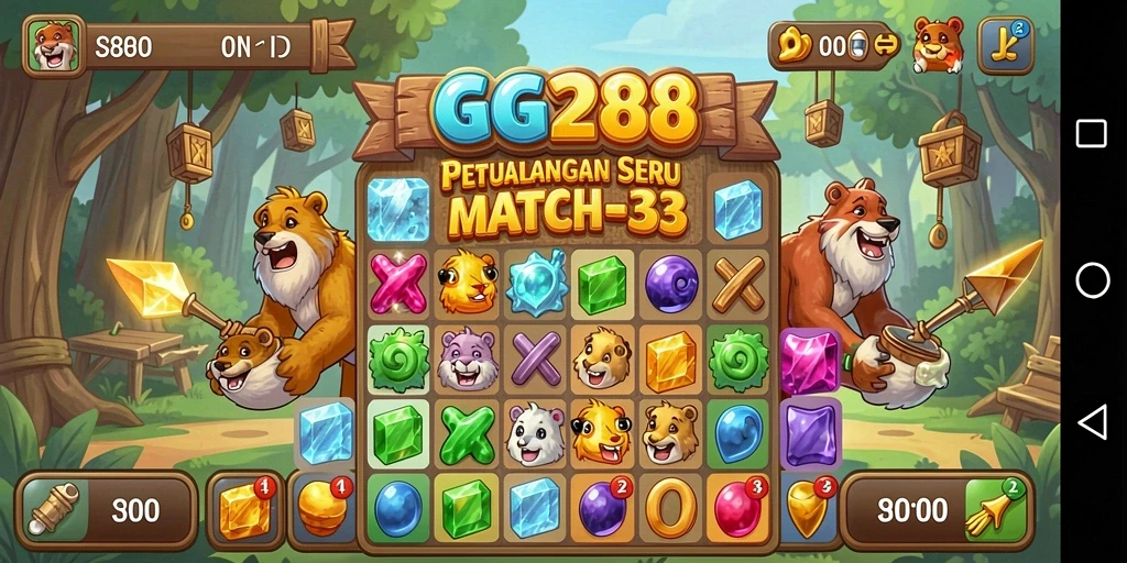 Tampilan gameplay GG288 yang menarik dan penuh warna.