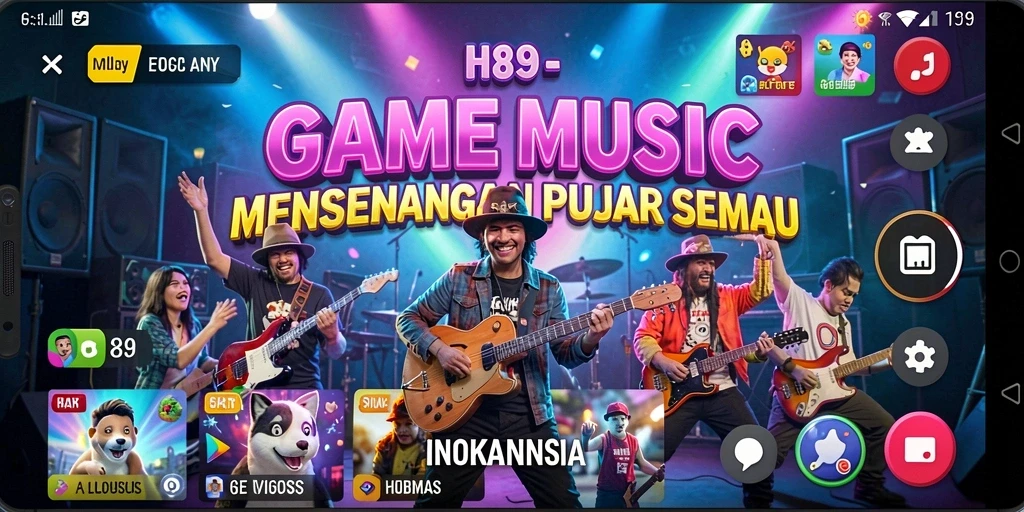 Tampilan gameplay H89 yang menampilkan keseruan bermain musik.