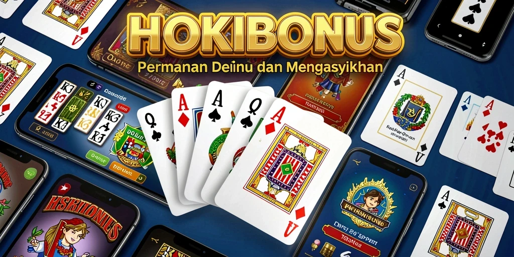 Tampilan utama HOKIBONUS yang menampilkan serunya permainan Domino.