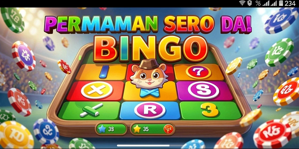 Tampilan gameplay seru di K234 saat bermain Bingo.
