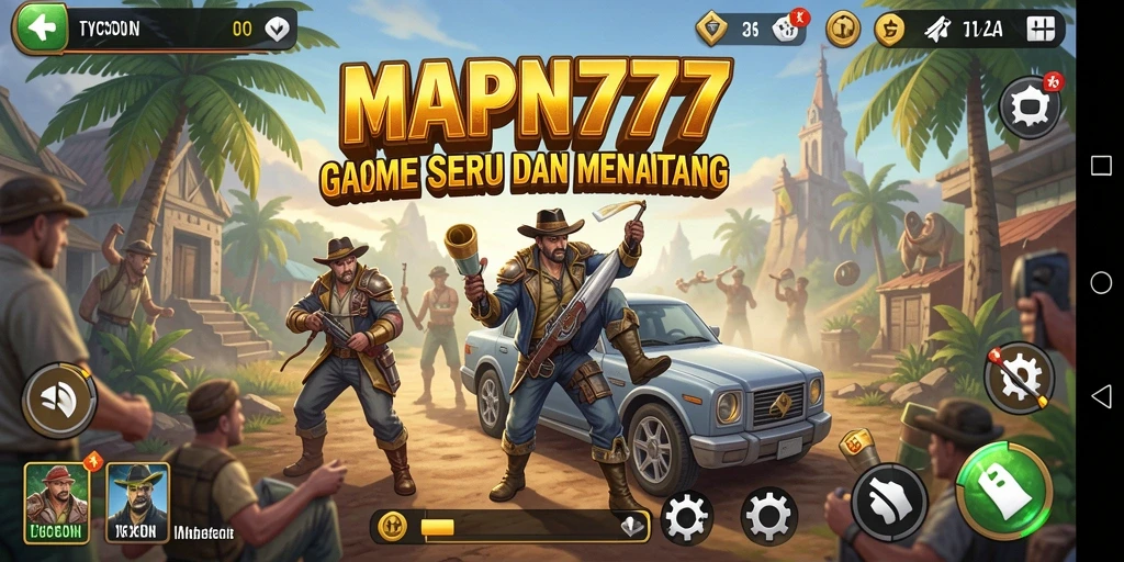 Screenshot menunjukkan gameplay seru dari MAPAN777 yang menggambarkan manajemen bisnis.