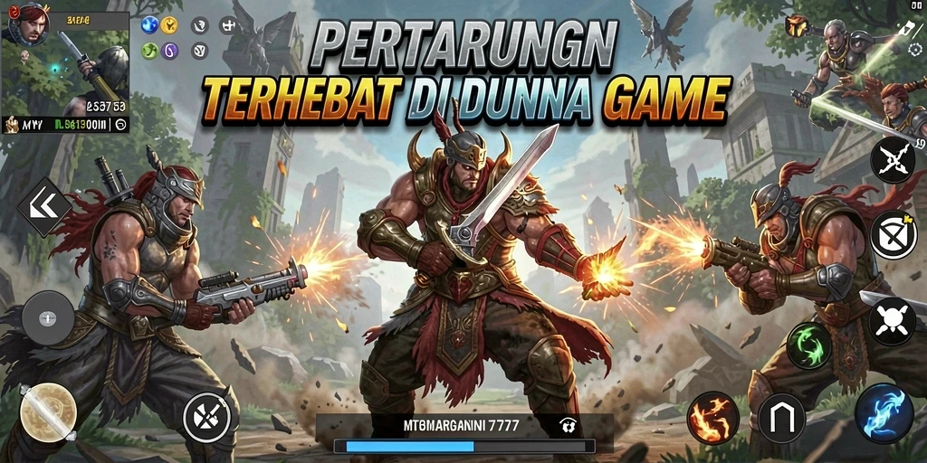 Tampilan gameplay MT777 yang mendebarkan dan penuh aksi pertarungan.
