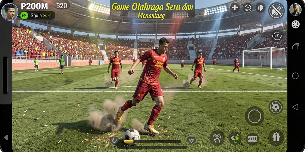 Tampilan menakjubkan dari gameplay P200M yang menggugah semangat olahraga.