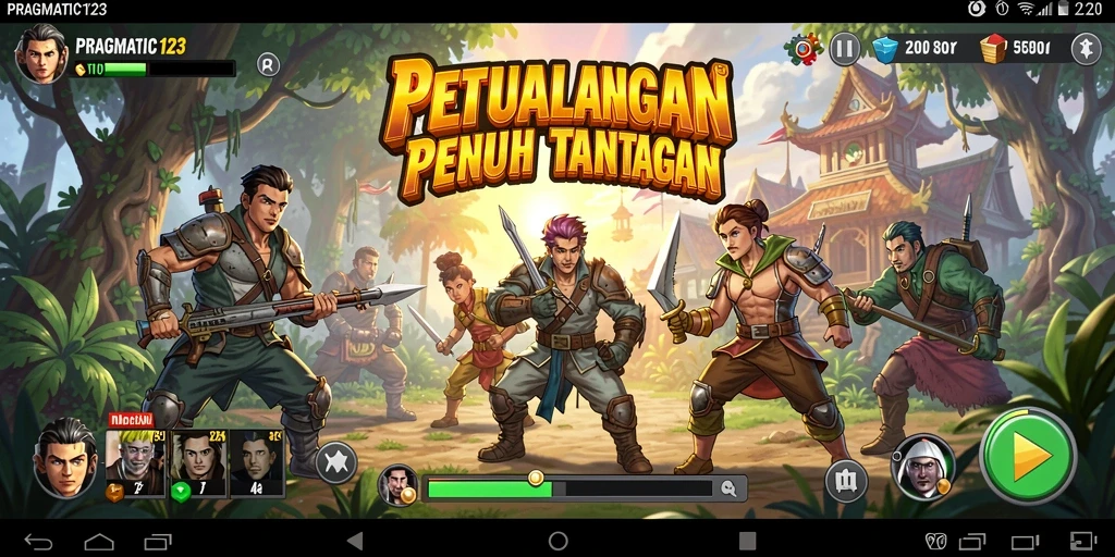 Tangkapan layar utama menunjukkan aksi mendebarkan dalam gameplay petualangan.