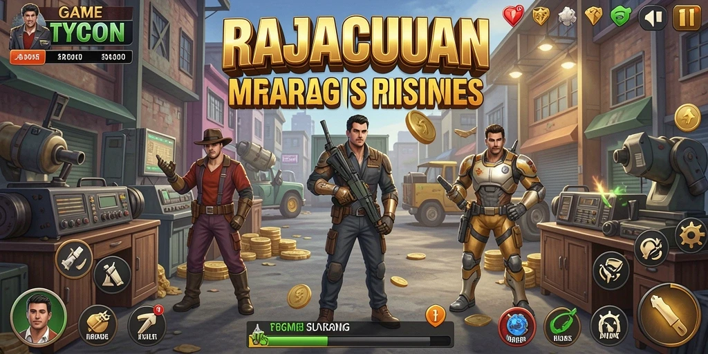 Tampilan menarik gameplay Tycoon RAJACUAN yang seru.
