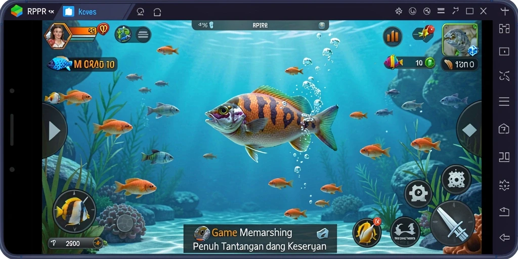 Tangkapan ikan besar dalam permainan RPRR yang menegangkan.