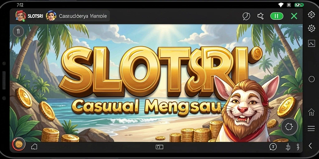 Screenshot gameplay SLOTSRI menampilkan putaran slot yang mendebarkan dan grafis yang menawan.