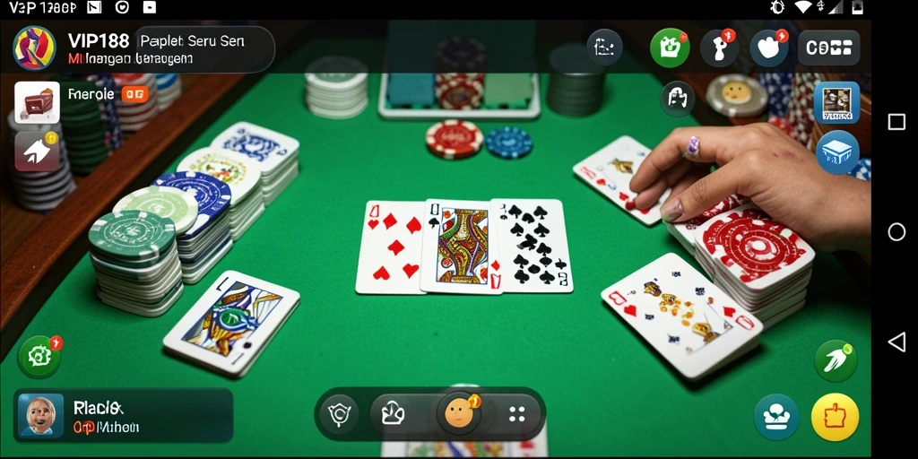 Screenshot Gameplay VIP188 yang Menampilkan Pertandingan Gaple