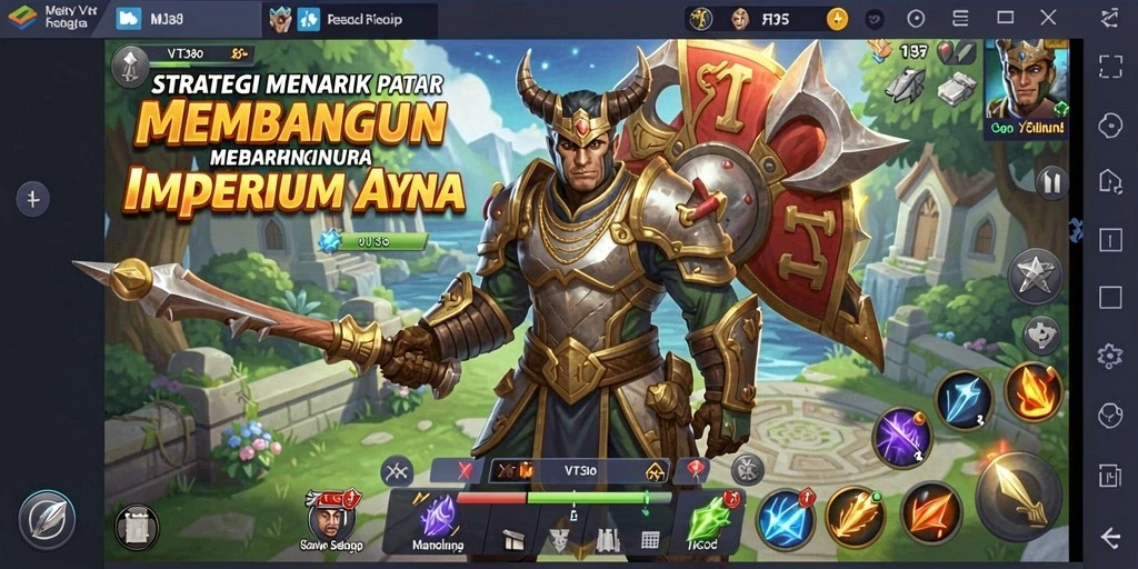 Screenshot menunjukkan aksi epik dalam gameplay strategi di VT38.